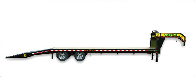 Gooseneck Flat Bed Equipment Trailer | 20 Foot + 5 Foot Flat Bed Gooseneck Equipment Trailer For Sale   Franklin County, Tennessee